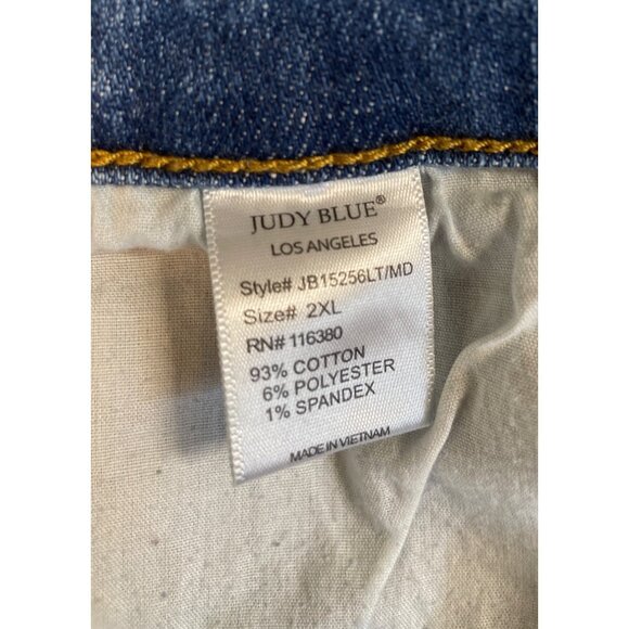 Judy Blue Color Block Denim Shorts Womens Size 2XL - Picture 8 of 9